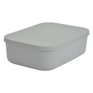 Szary plastikowy pojemnik z pokrywką 24x18x8 cm – Homéa - Pudła i pojemniki do przechowywania - miniaturka - grafika 1