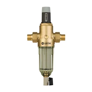 Filtr do wody samopłuczący z wkładem siatkowym wielokrotnego użytku z reduktorem ciśnienia, uniwersalne przyłącze ¾” 1” USTM 5907644322541 - Uzdatniacze wody - miniaturka - grafika 1