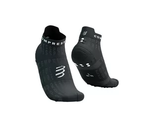 COMPRESSPORT Skarpetki do biegania krótkie ProRacing Socks V4 BLACK EDITION 2023 czarne - Skarpetki sportowe męskie - miniaturka - grafika 1