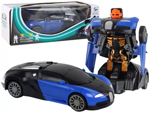 Samochód-Robot 2w1 Bugatti Niebieski Efekty Świetlne - Samochody i pojazdy dla dzieci - miniaturka - grafika 1