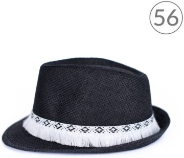 Kapelusz damski Native trilby boho na lato naturalny plażowy lekki Czarny