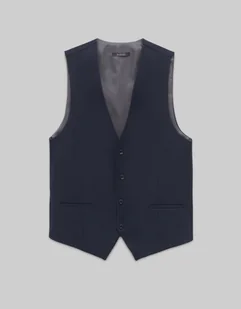 kamizelka galatro 01 granatowy slim fit - Kamizelki męskie - miniaturka - grafika 1