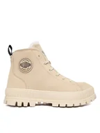 Buty trekkingowe męskie - Palladium Trapery Pallashock Zip Warm 74353-210-M Beżowy - miniaturka - grafika 1