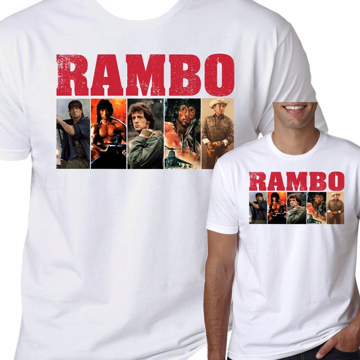 T-Shirt KOSZULKA RAMBO STALLONE FILM L 0750