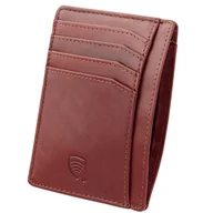 Etui na dokumenty i karty - Skórzane etui na karty zbliżeniowe RFID do marynarki (Brąz) - miniaturka - grafika 1