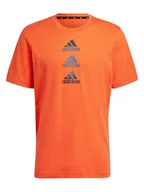 Koszulki sportowe damskie - adidas Koszulka funkcyjna w kolorze pomarańczowym - miniaturka - grafika 1