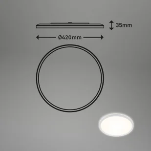 Briloner Łazienkowa lampa sufitowa LED Slim Drip, biała, Ø 42 cm - Lampy sufitowe - miniaturka - grafika 3