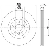 Tarcze hamulcowe - Tarcza hamulcowa HELLA 8DD 355 123-111 - miniaturka - grafika 1