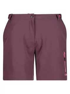 Spodnie sportowe damskie - CMP Szorty kolarskie 3w1 w kolorze fioletowym - grafika 1