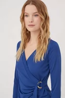 Bluzki damskie - Lauren Ralph Lauren bluzka damska kolor niebieski gładka - miniaturka - grafika 1