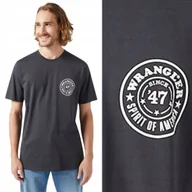 Koszulki męskie - Wrangler GRAPHIC TEE Faded Black CZARNA BAWEŁNIANA KOSZULKA T-SHIRT LOGO L - miniaturka - grafika 1