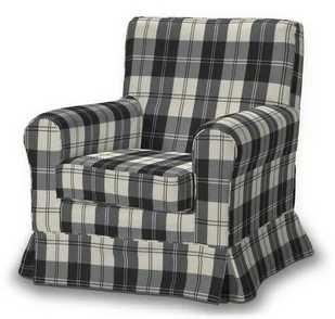 Dekoria Pokrowiec na fotel Ektorp Jennylund krata czarno-biała 78 x 85 x 84 cm Edinburgh 613-115-74 - Pokrowce na meble - miniaturka - grafika 1