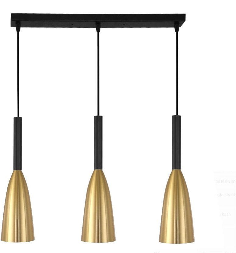 Lampa sufitowa metalowa klosz wisząca AT38-3SZ-Gold