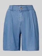 Spodenki damskie - Szorty jeansowe o kroju relaxed fit z mieszanki bawełny i lyocellu model ‘BEA’ - miniaturka - grafika 1