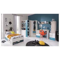 Zestawy mebli dla dzieci - Zestaw Mebli Młodzieżowych B Planet Meblar Biały Lux, Dąb, Morski - miniaturka - grafika 1