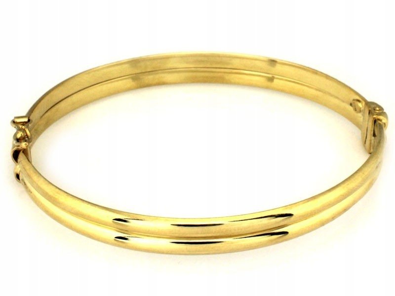 Bransoletka Bangle Pozłacana Srebrna 925 R18 7mm 6.92g Prezent Dla Kobiety
