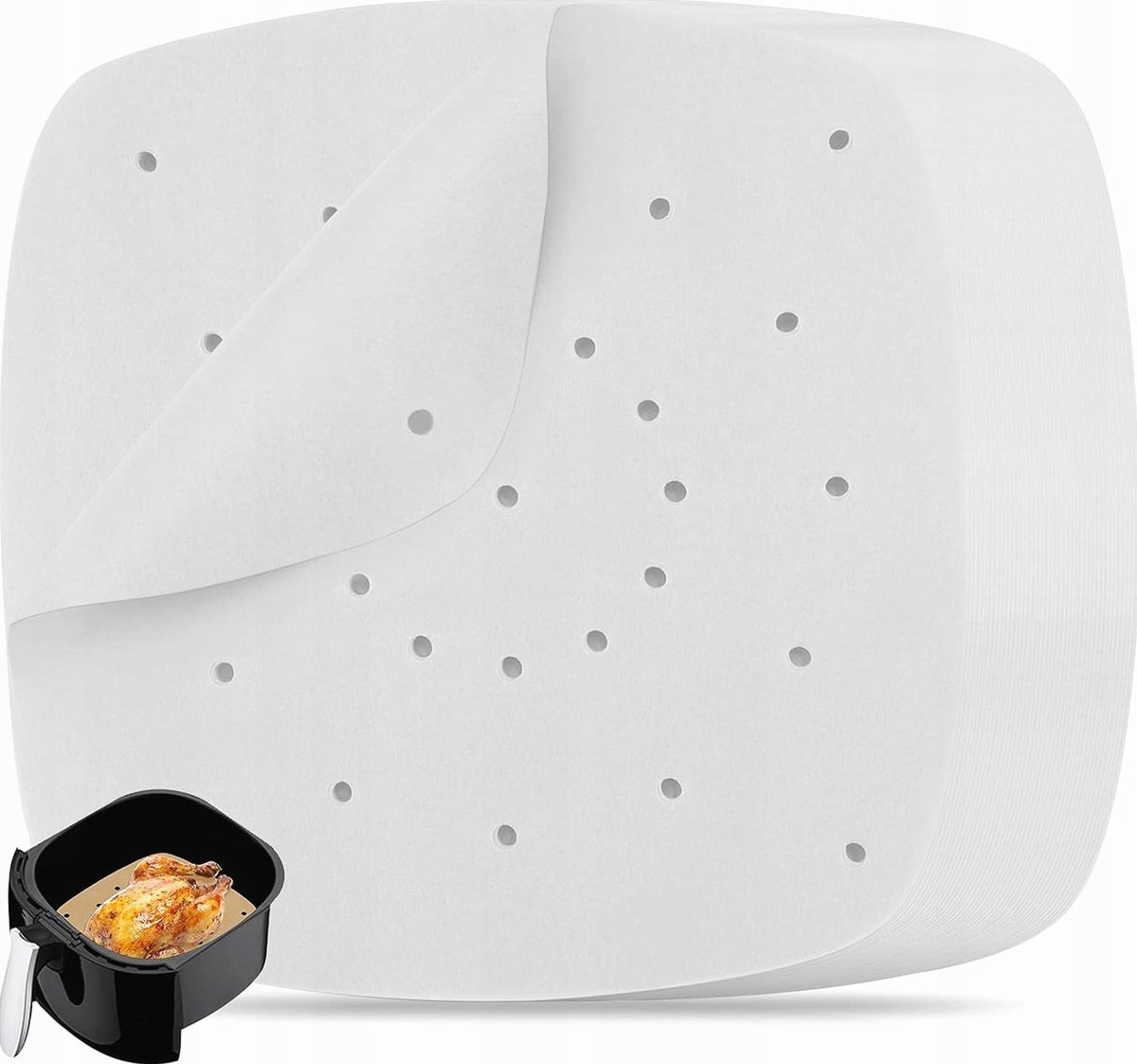PAPIER 100 SZTUK 215 CM KUCHENNY PERGAMINOWY DO FRYTKOWNICY PAROWNIKA