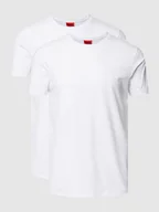 Koszulki męskie - T-shirt z nadrukiem z logo w zestawie 2 szt. model ‘HUGO-Round’ - miniaturka - grafika 1