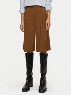 Gestuz Bermudy Paula 10909173 Brązowy Loose Fit - Spodenki damskie - miniaturka - grafika 1