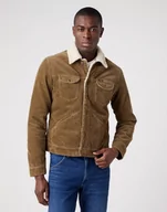 Kurtki męskie - Wrangler 124Mj Męska Kurtka Przejściowa Sherpa Sztruksowa W4Ms88455-S - miniaturka - grafika 1
