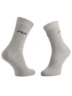 Skarpetki męskie - Fila Zestaw 3 par wysokich skarpet unisex F9630 Szary - miniaturka - grafika 1