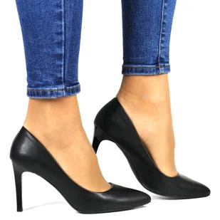 DAMSKIE CZÓŁENKA SZPILKI NA OBCASIE SERGIO LEONE 1339 CZARNE MAT - Sergio Leone - Czółenka DAMSKIE CZÓŁENKA SZPILKI NA OBCASIE SERGIO LEONE 1339 CZARNE MAT - Sergio Leone - Czółenka - miniaturka - grafika 1