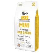 Sucha karma dla psów - Brit Care Mini Hair&Skin 2 kg Salmon&Herring  - miniaturka - grafika 1