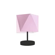 Lampy stojące - Lampka nocna LYSNE Pasadena, 60 W, E27, jasnoróżowa/czarna, 30x23 cm - miniaturka - grafika 1