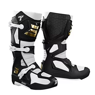 SHOT, para butów motocrossowych RACE 6 czarne białe złoto, 40 - Buty motocyklowe - miniaturka - grafika 1