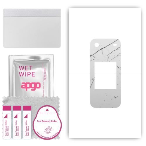 folia naklejka skórka strukturalna na TYŁ do Nokia 2780 Flip - Marmur Biały - apgo SKINS