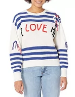 Bluzy damskie - Desigual Damska bluza JERS_i Love, biały, L - miniaturka - grafika 1