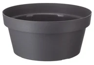 Donice - Misa plastikowa na kwiaty donica doniczka okrągła osłonka MELROSE średnica 35 cm tworzywo sztuczne antracyt matowy - miniaturka - grafika 1