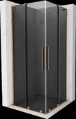 Kabiny prysznicowe - Mexen Velar L Duo kabina prysznicowa rozsuwana 100x100 cm, grafit, miedź szczotkowana - 871-100-100-02-43-65 - miniaturka - grafika 1