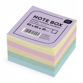 Etykiety samoprzylepne i bloki etykiet - Kostka kolorowa papierowa klejona 85x85x35 Interdruk 350kartek - miniaturka - grafika 1