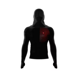 Bluzy sportowe męskie - COMPRESSPORT bluza biegowa 3D THERMO ULTRALIGHT RACING HOODIE czarna - grafika 1