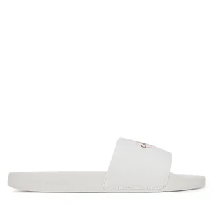 Japonki Calvin Klein Jeans Slide Monogram Wn Logo Ck YW0YW01967 Biały - Klapki i japonki damskie - miniaturka - grafika 1
