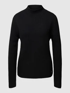 Sweter z dzianiny ze stójką model ‘Basic’ - Swetry damskie - miniaturka - grafika 1
