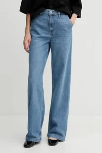 Sisley jeansy damskie kolor niebieski 4RBXLF077 - Spodnie damskie - miniaturka - grafika 1