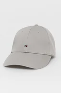 Czapki damskie - Tommy Hilfiger Czapka kolor szary gładka - miniaturka - grafika 1