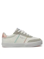 Buty dla dziewczynek - Pepe Jeans Sneakersy Kenton Origin G PGS30602 Biały - miniaturka - grafika 1