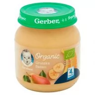 Kaszki dla dzieci - GERBER ORGANIC Deser gruszka-banan bezglutenowy 125g - Gerber Organic - miniaturka - grafika 1