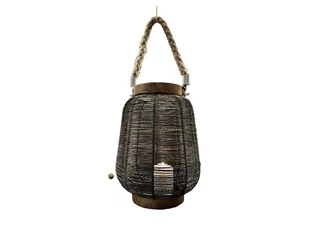LAMPION METALOWY GRAFIT DEKORCJA 28 CM - Świeczniki - miniaturka - grafika 1