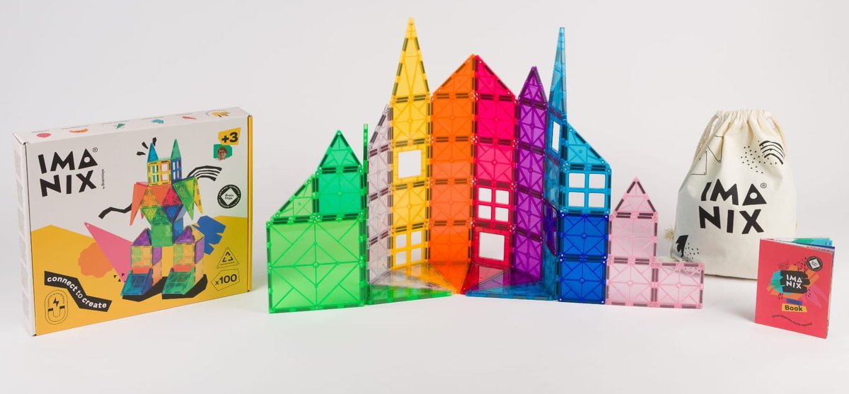 Imanix klocki magnetyczne CLASSIC 100 elem.
