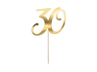 PartyDeco Topper na tort ''30'', złoty, 20.5cm KPT62-30-019 [15347951] - Dekoracje i nakrycia stołu na imprezę - miniaturka - grafika 1