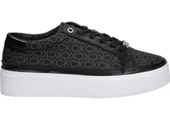Półbuty damskie - Calvin Klein Półbuty HW0HW01420 39 Flatform Cupsole Lace Up Mono - miniaturka - grafika 1