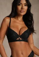 Biustonosze - Czarny Koronkowy Biustonosz w Klasycznym Stylu z Aplikacją Galinassa - miniaturka - grafika 1