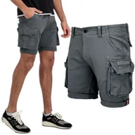 Odzież taktyczna i umundurowanie - Spodenki Alpha Industries Crew Short 176203 684 - Vintage Grey 30 - miniaturka - grafika 1