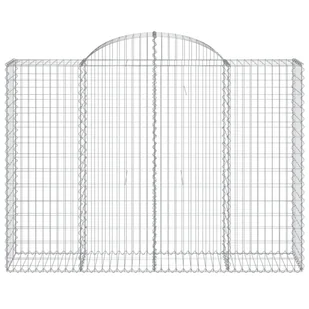 vidaXL Kosze gabionowe, 18 szt, 200x50x140/160cm, galwanizowane żelazo - Ogrodzenia - miniaturka - grafika 5