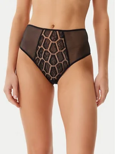 Chantelle Figi klasyczne z wysokim stanem Reptilia C01LC5 Czarny - Majtki damskie - miniaturka - grafika 1