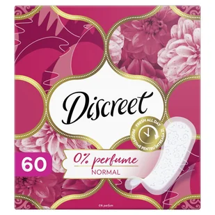 DISCREET 0% PERFUME NORMAL WKŁADKI HIGIENICZNE 60 SZTUK - Wkładki higieniczne - miniaturka - grafika 3